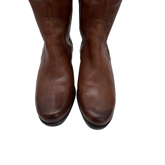 Blondo Women's Brown Leather Riding Boots Knee high Side Zip Heeled Size 7 - Picture 7 of 16